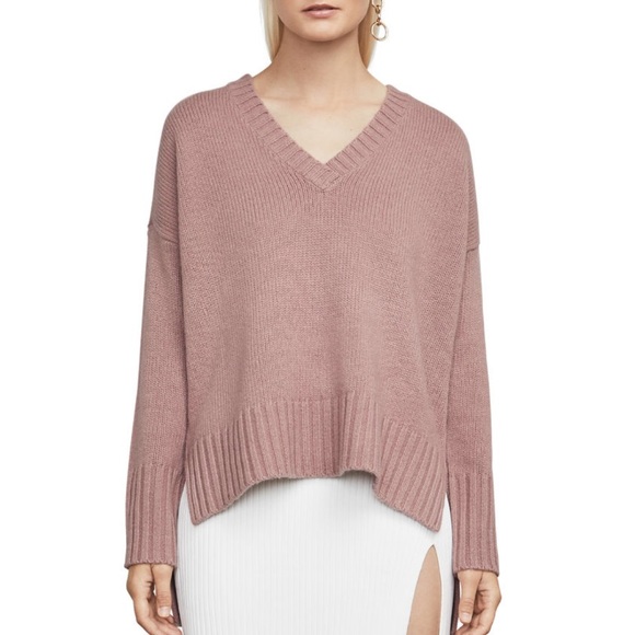 BCBGMaxAzria Sweaters - BCBGMaxazria Reona High-Low V-Neck Sweater